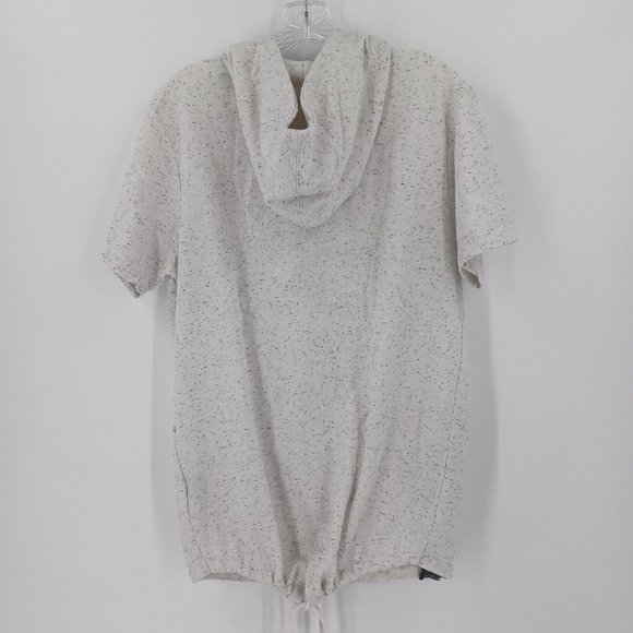 RISE AS 1NE Sz L Speckled Sweatshirt 1/4 Zip Up Hoodie Zip Pouch Double Pockets - Picture 8 of 16